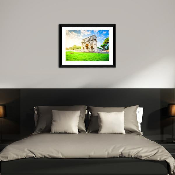 Arch Of Constantine Canvas Wall Art-3 Horizontal-Gallery Wrap-25" x 16"-Tiaracle