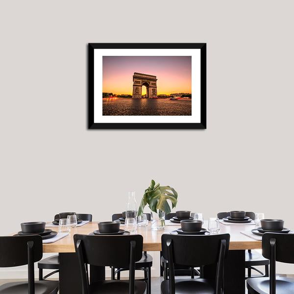 Arch Of Triumph Canvas Wall Art-3 Horizontal-Gallery Wrap-25" x 16"-Tiaracle