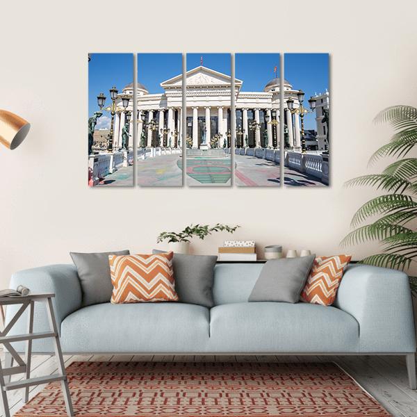Eye Bridge In Skopje Canvas Wall Art-5 Horizontal-Gallery Wrap-22" x 12"-Tiaracle