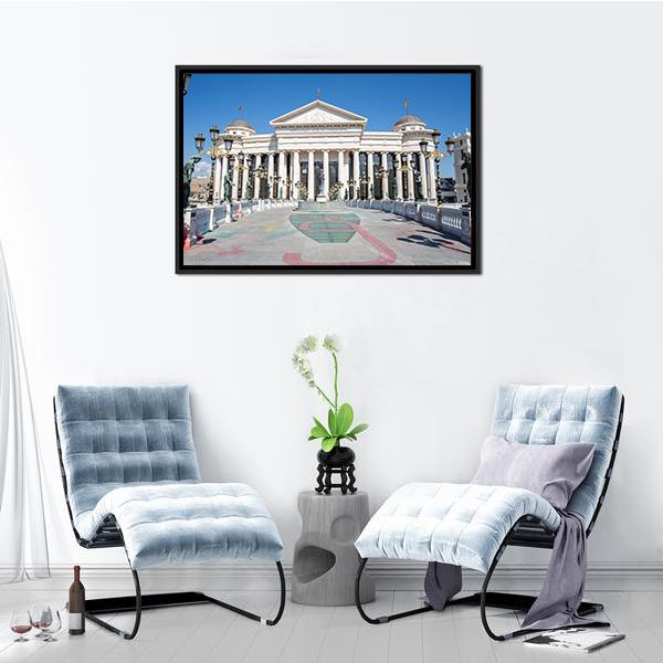 Eye Bridge In Skopje Canvas Wall Art-3 Horizontal-Gallery Wrap-25" x 16"-Tiaracle