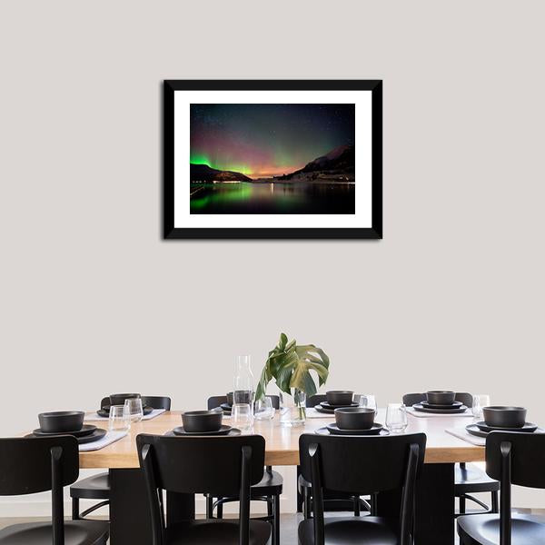Arctic Night Aurora Borealis Canvas Wall Art-5 Horizontal-Gallery Wrap-22" x 12"-Tiaracle