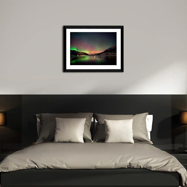 Arctic Night Aurora Borealis Canvas Wall Art-5 Horizontal-Gallery Wrap-22" x 12"-Tiaracle