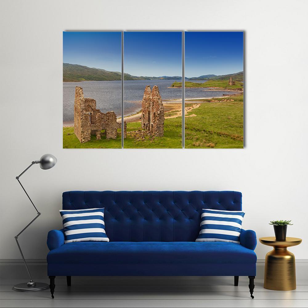 Ardvreck Castle Canvas Wall Art-3 Horizontal-Gallery Wrap-37" x 24"-Tiaracle