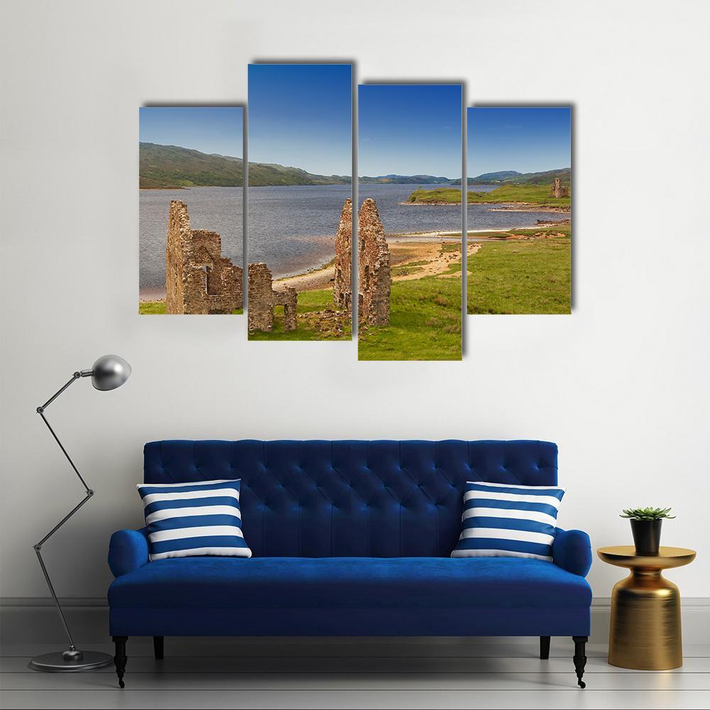 Ardvreck Castle Canvas Wall Art-3 Horizontal-Gallery Wrap-37" x 24"-Tiaracle