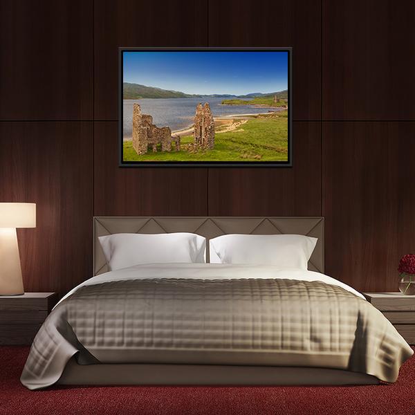 Ardvreck Castle Panoramic Canvas Wall Art-1 Piece-36" x 12"-Tiaracle