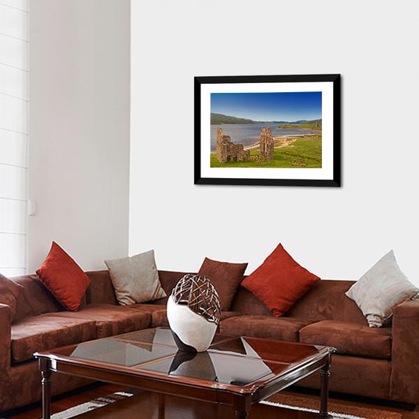 Ardvreck Castle Panoramic Canvas Wall Art-1 Piece-36" x 12"-Tiaracle