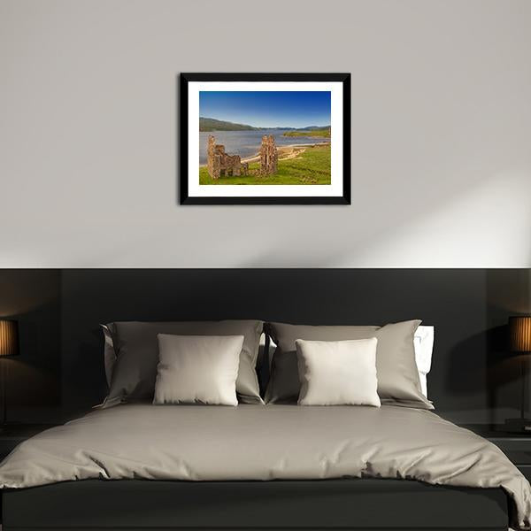 Ardvreck Castle Panoramic Canvas Wall Art-1 Piece-36" x 12"-Tiaracle