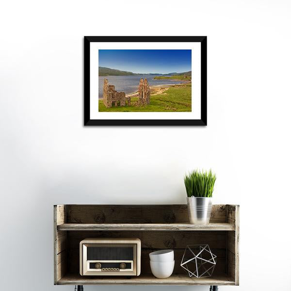 Ardvreck Castle Panoramic Canvas Wall Art-1 Piece-36" x 12"-Tiaracle