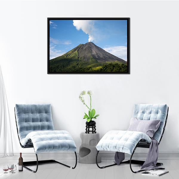 Arenal Volcano Costa Rica Vertical Canvas Wall Art-3 Vertical-Gallery Wrap-12" x 25"-Tiaracle