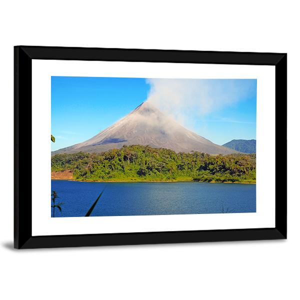 Arenal Volcano In Costa Rica Canvas Wall Art-5 Horizontal-Gallery Wrap-22" x 12"-Tiaracle