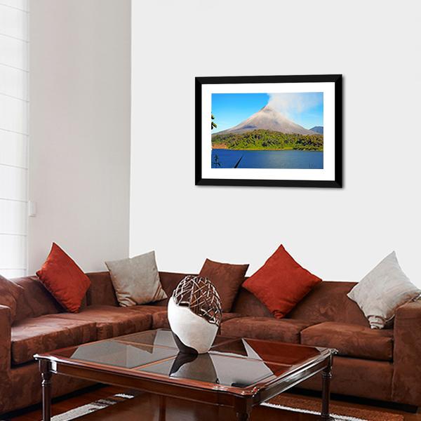 Arenal Volcano In Costa Rica Canvas Wall Art-5 Horizontal-Gallery Wrap-22" x 12"-Tiaracle