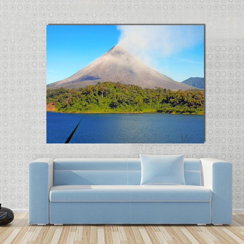 Arenal Volcano In Costa Rica Canvas Wall Art-1 Piece-Gallery Wrap-36" x 24"-Tiaracle
