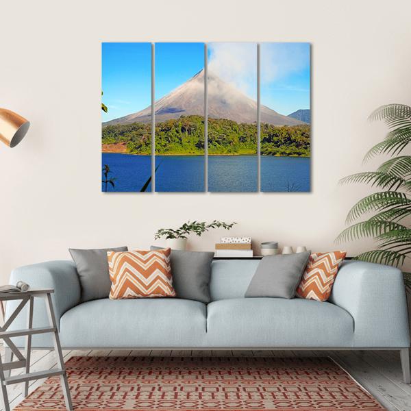 Arenal Volcano In Costa Rica Canvas Wall Art-4 Horizontal-Gallery Wrap-34" x 24"-Tiaracle