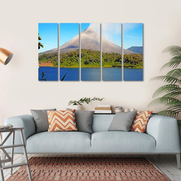 Arenal Volcano In Costa Rica Canvas Wall Art-5 Horizontal-Gallery Wrap-22" x 12"-Tiaracle
