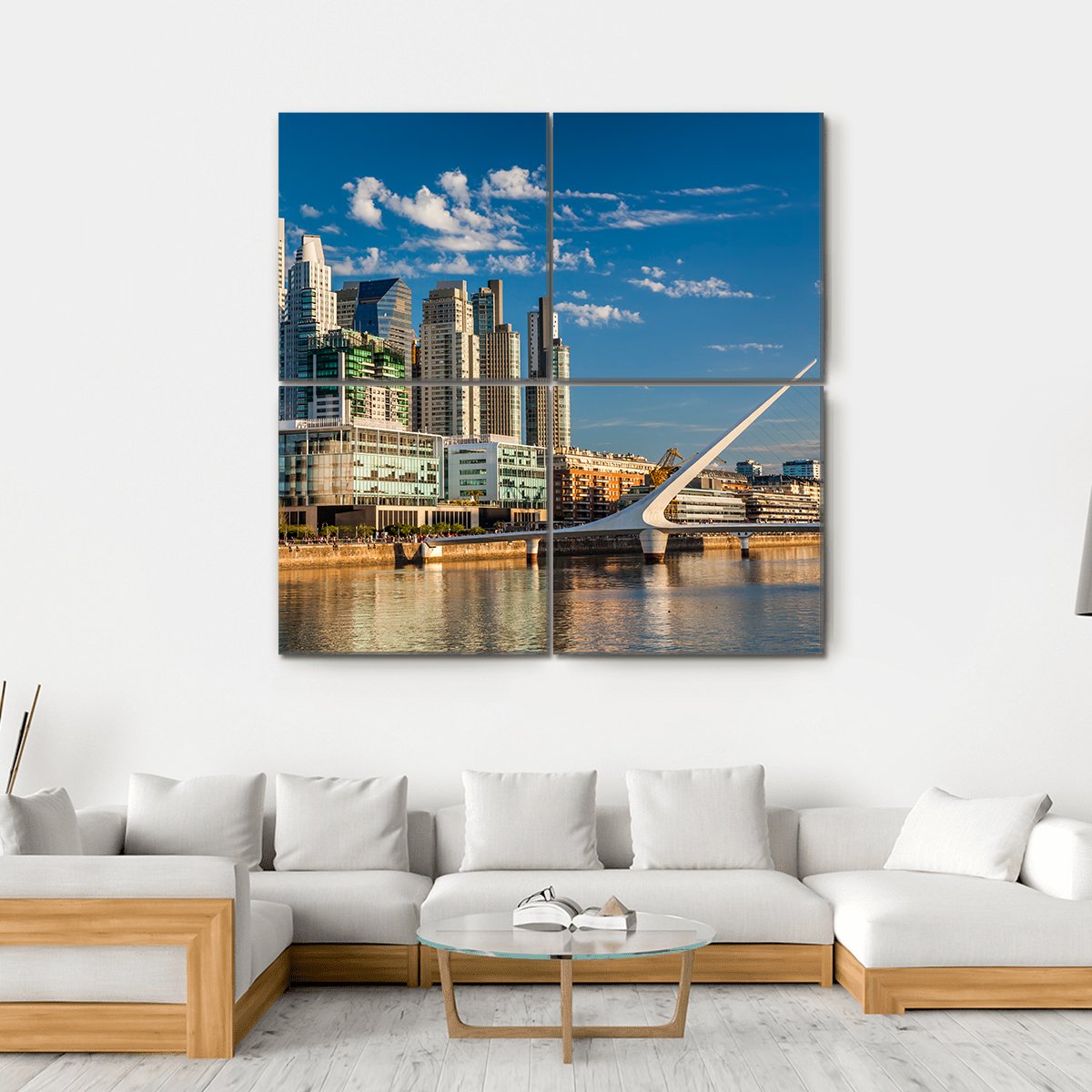 Argentina Cityscape Canvas Wall Art-4 Square-Gallery Wrap-17" x 17"-Tiaracle
