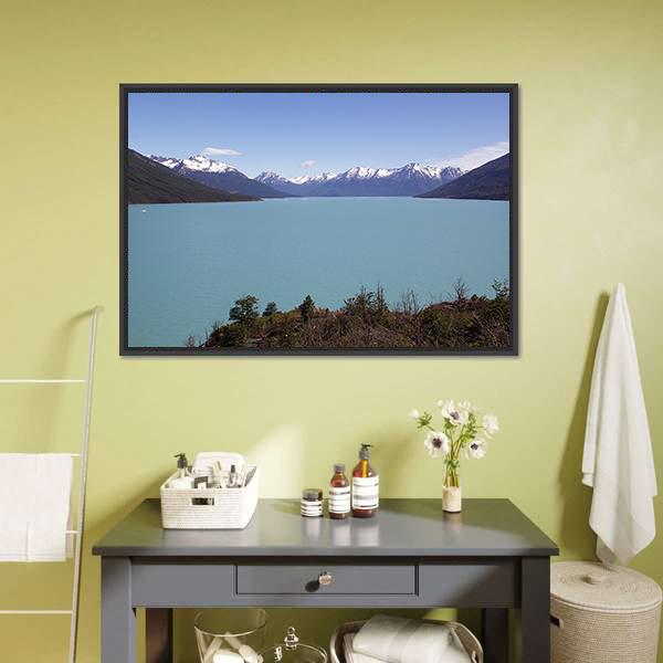 Argentino Lake Canvas Wall Art-3 Horizontal-Gallery Wrap-25" x 16"-Tiaracle