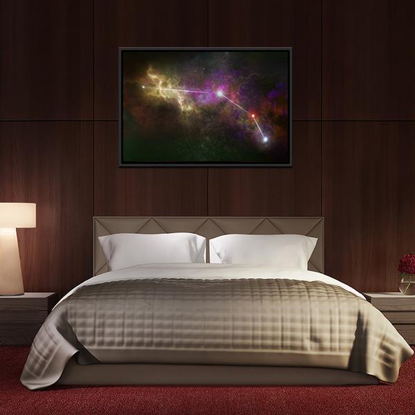 Aries Constellation Canvas Wall Art-3 Horizontal-Gallery Wrap-25" x 16"-Tiaracle