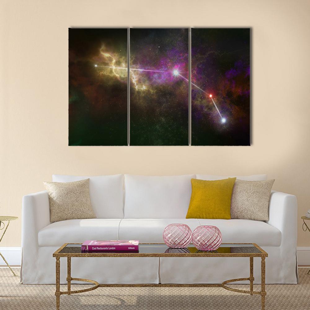 Aries Constellation Canvas Wall Art-3 Horizontal-Gallery Wrap-25" x 16"-Tiaracle