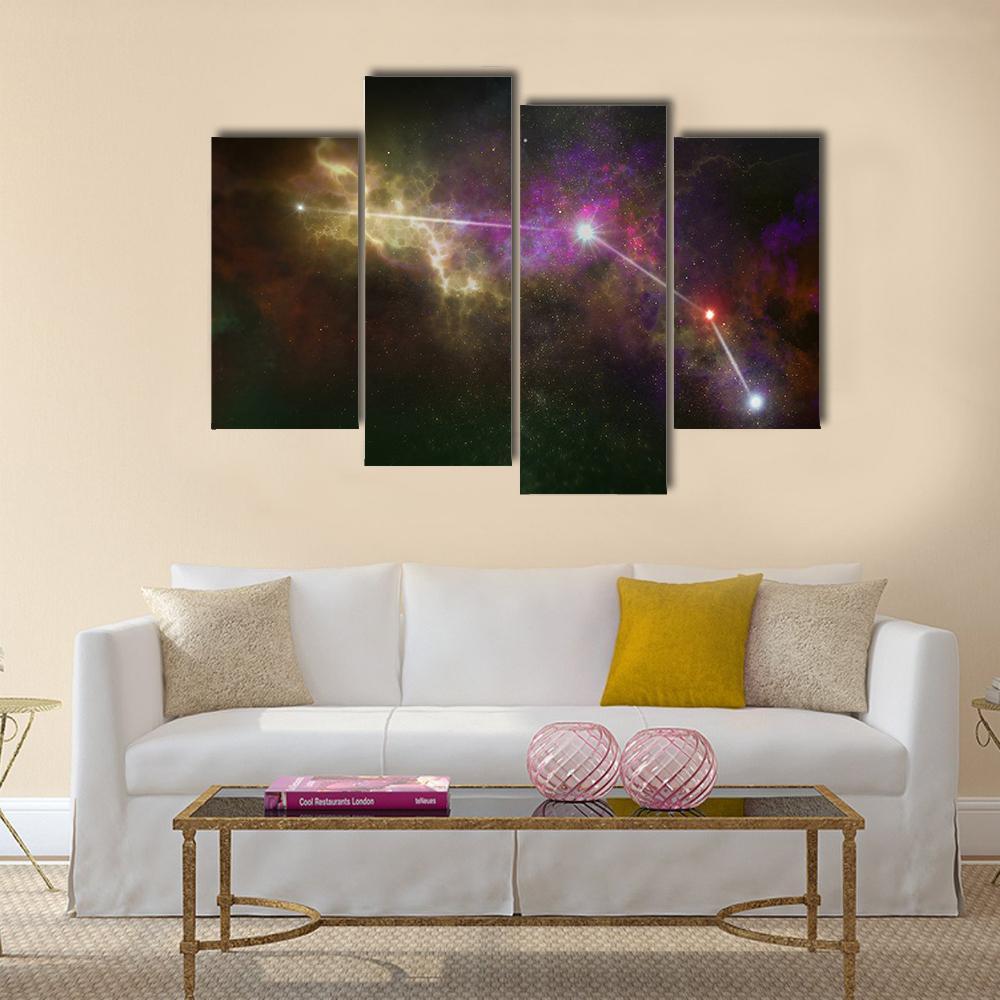 Aries Constellation Canvas Wall Art-4 Pop-Gallery Wrap-34" x 20"-Tiaracle