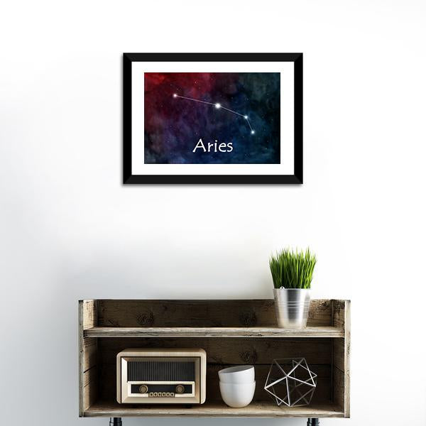 Aries Horoscope Constellation Canvas Wall Art-1 Piece-Framed Print-20" x 16"-Tiaracle