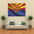 Arizona Flag Canvas Wall Art-5 Star-Gallery Wrap-62" x 32"-Tiaracle