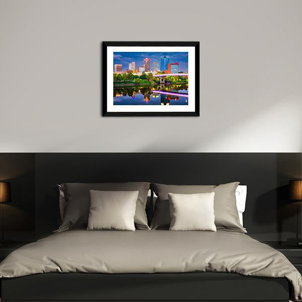 Arkansas Skyline Canvas Wall Art-3 Horizontal-Gallery Wrap-25" x 16"-Tiaracle