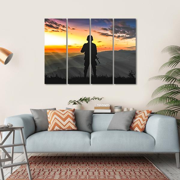 Army Ranger Canvas Wall Art-4 Horizontal-Gallery Wrap-34" x 24"-Tiaracle