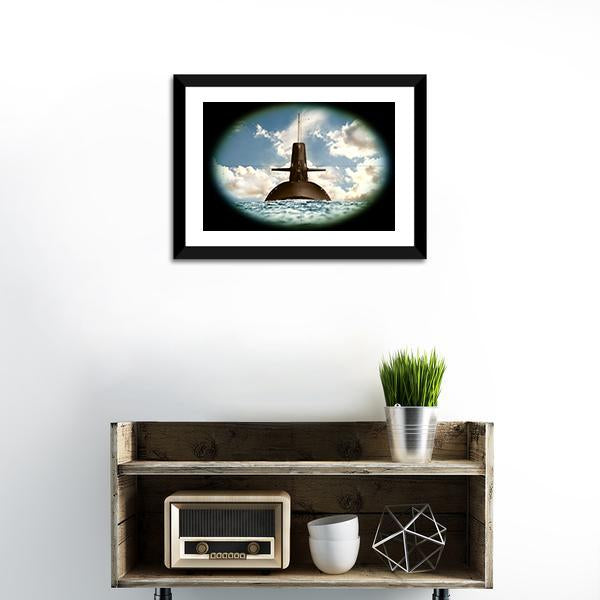 Army Weapon On Land Sea Canvas Wall Art-1 Piece-Framed Print-20" x 16"-Tiaracle
