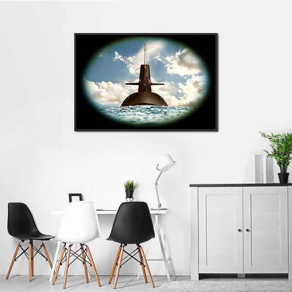 Army Weapon On Land Sea Canvas Wall Art-1 Piece-Floating Frame-24" x 16"-Tiaracle