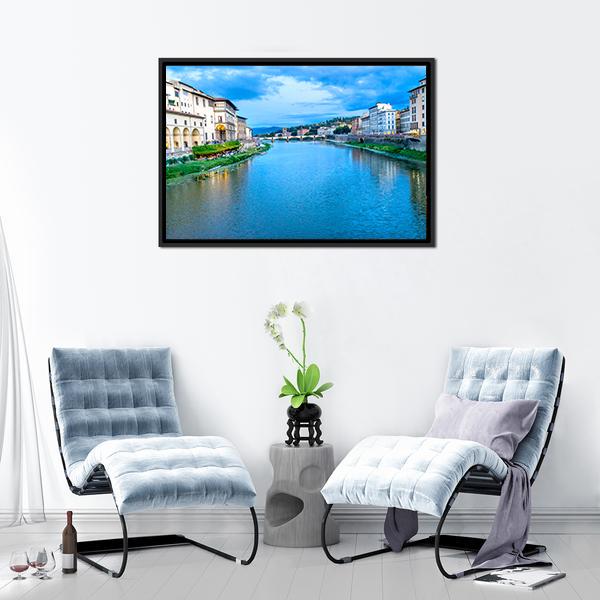 Ponte Alle Grazie Canvas Wall Art-3 Horizontal-Gallery Wrap-25" x 16"-Tiaracle