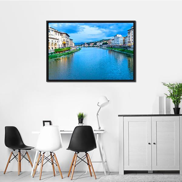 Ponte Alle Grazie Canvas Wall Art-3 Horizontal-Gallery Wrap-25" x 16"-Tiaracle