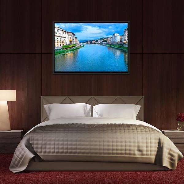 Ponte Alle Grazie Canvas Wall Art-3 Horizontal-Gallery Wrap-25" x 16"-Tiaracle