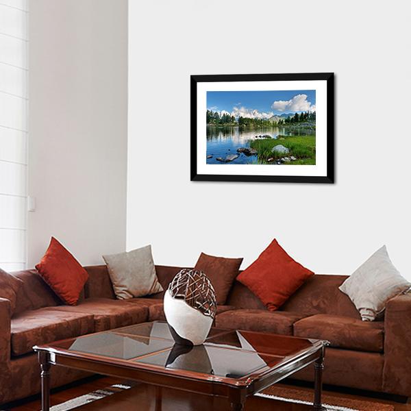Arpy Lake Italy Canvas Wall Art-3 Horizontal-Gallery Wrap-25" x 16"-Tiaracle