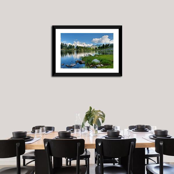 Arpy Lake Italy Panoramic Canvas Wall Art-1 Piece-36" x 12"-Tiaracle