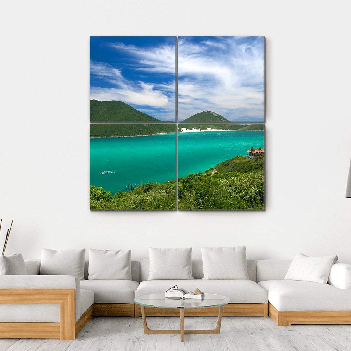 Arraial Do Cabo Canvas Wall Art-4 Square-Gallery Wrap-17" x 17"-Tiaracle