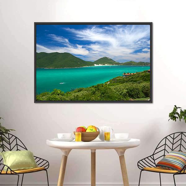 Arraial Do Cabo Canvas Wall Art-1 Piece-Floating Frame-24" x 16"-Tiaracle