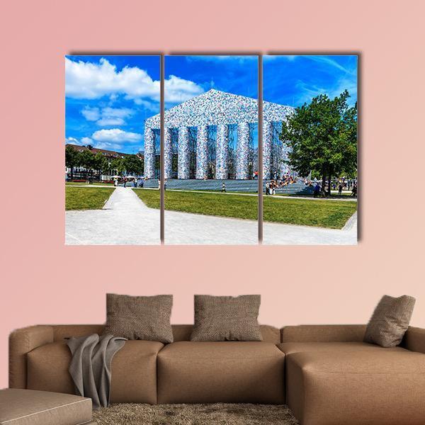 Temple At The Friedrichsplatz Germany Canvas Wall Art-3 Horizontal-Gallery Wrap-25" x 16"-Tiaracle