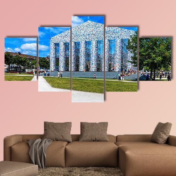 Temple At The Friedrichsplatz Germany Canvas Wall Art-5 Star-Gallery Wrap-62" x 32"-Tiaracle
