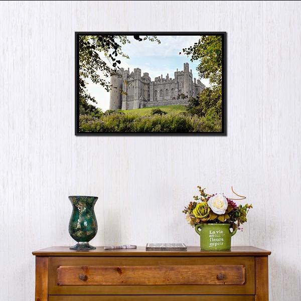Arundel Castle Canvas Wall Art-1 Piece-Floating Frame-24&quot; x 16&quot;-Tiaracle