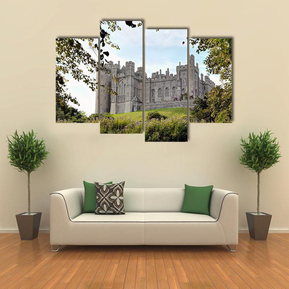 Arundel Castle Canvas Wall Art-5 Star-Gallery Wrap-62" x 32"-Tiaracle