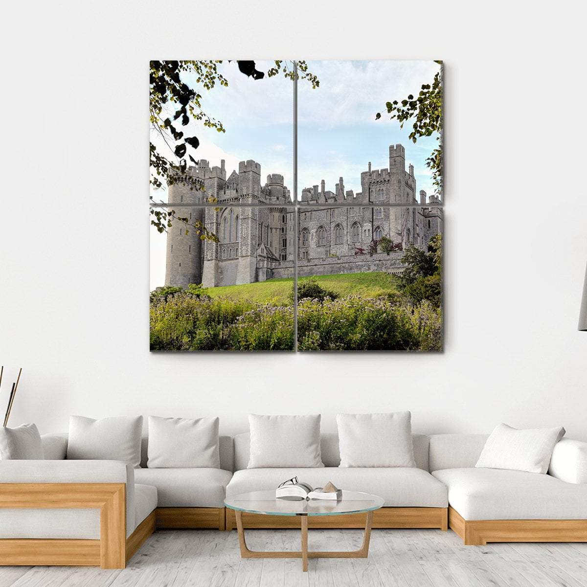 Arundel Castle Canvas Wall Art-4 Square-Gallery Wrap-17" x 17"-Tiaracle