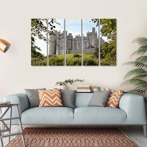 Arundel Castle Canvas Wall Art-5 Horizontal-Gallery Wrap-22" x 12"-Tiaracle
