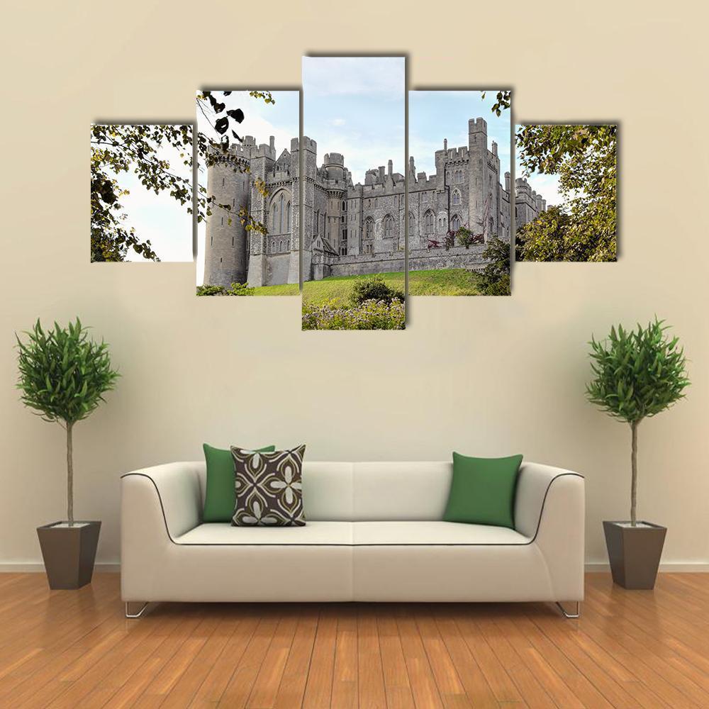 Arundel Castle Canvas Wall Art-5 Star-Gallery Wrap-62&quot; x 32&quot;-Tiaracle