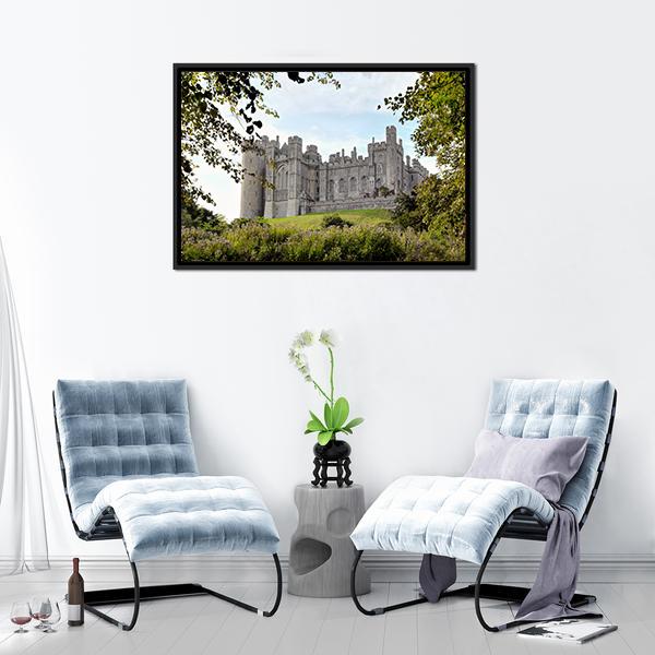 Arundel Castle Canvas Wall Art-5 Horizontal-Gallery Wrap-22" x 12"-Tiaracle