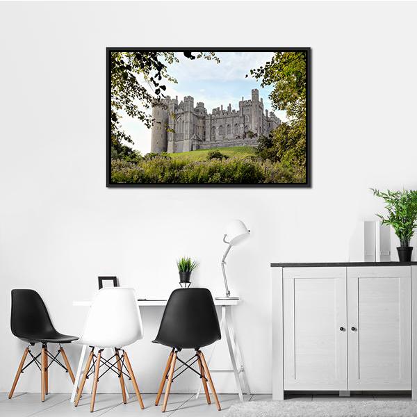 Arundel Castle Canvas Wall Art-1 Piece-Floating Frame-24" x 16"-Tiaracle