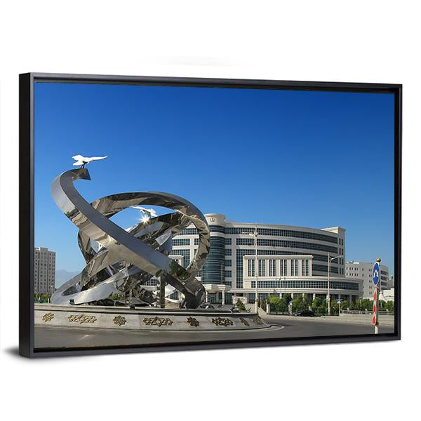 Ashgabat Turkmenistan Panoramic Canvas Wall Art-1 Piece-36" x 12"-Tiaracle
