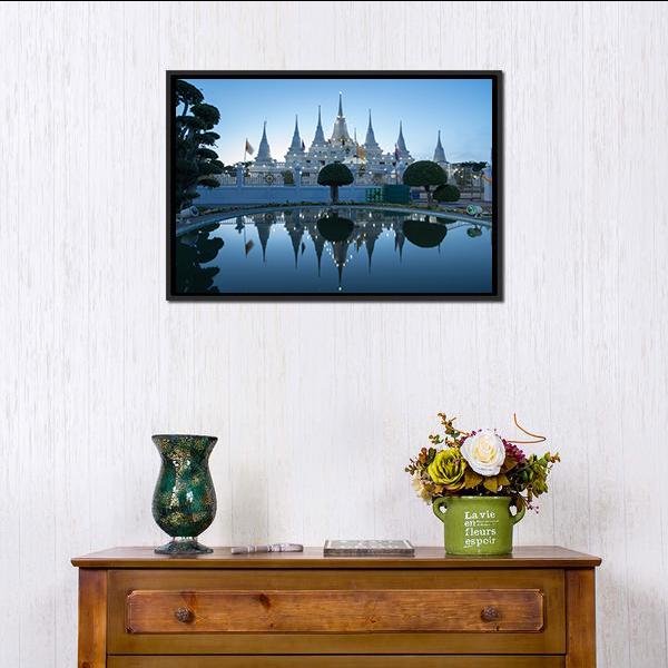 Asokaram Temple Canvas Wall Art-1 Piece-Floating Frame-24" x 16"-Tiaracle