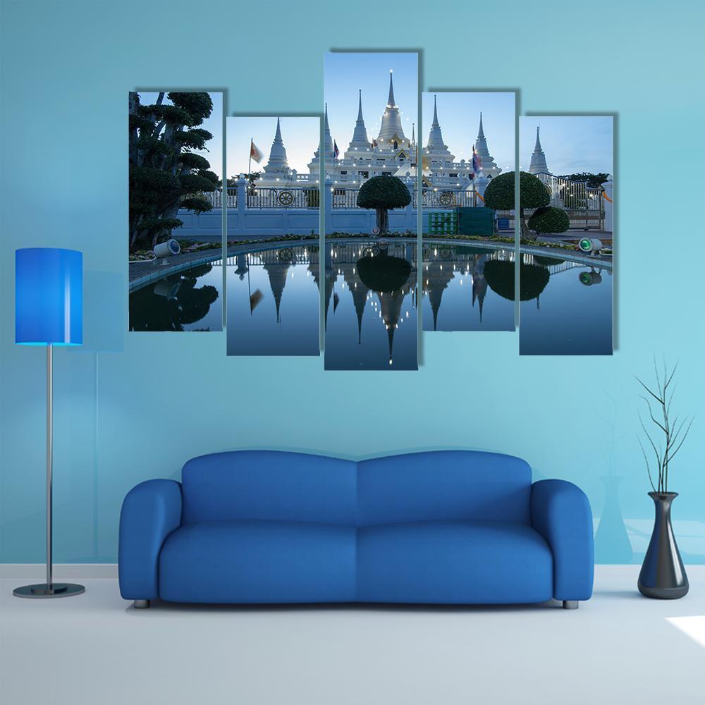 Asokaram Temple Canvas Wall Art-5 Pop-Gallery Wrap-47" x 32"-Tiaracle