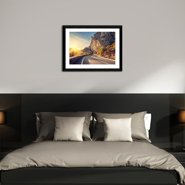Asphalt Road In Autumn Canvas Wall Art-3 Horizontal-Gallery Wrap-25" x 16"-Tiaracle