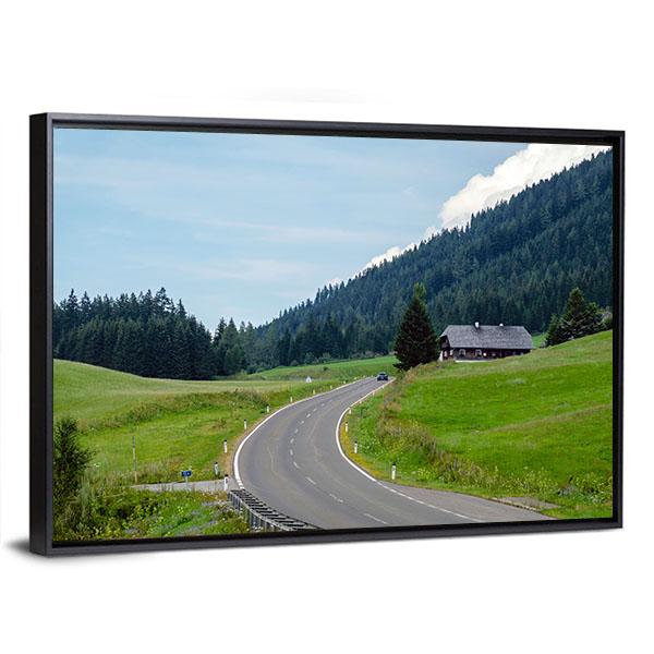 Asphalt Mountain Road Canvas Wall Art-3 Horizontal-Gallery Wrap-25" x 16"-Tiaracle